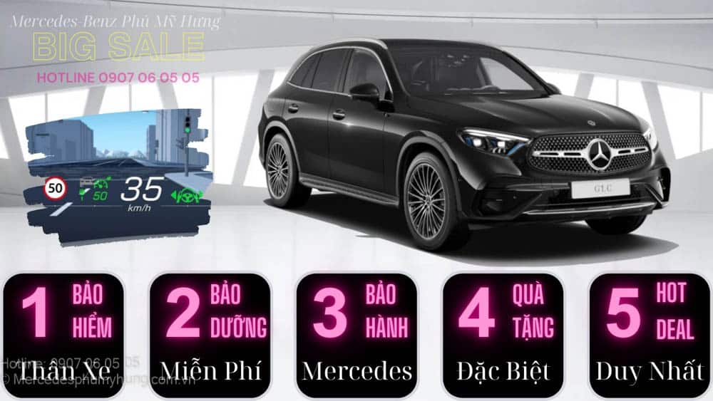 Mec GLC300 4Matic Màu Đen Giao Ngay Mercedes Phú Mỹ Hưng