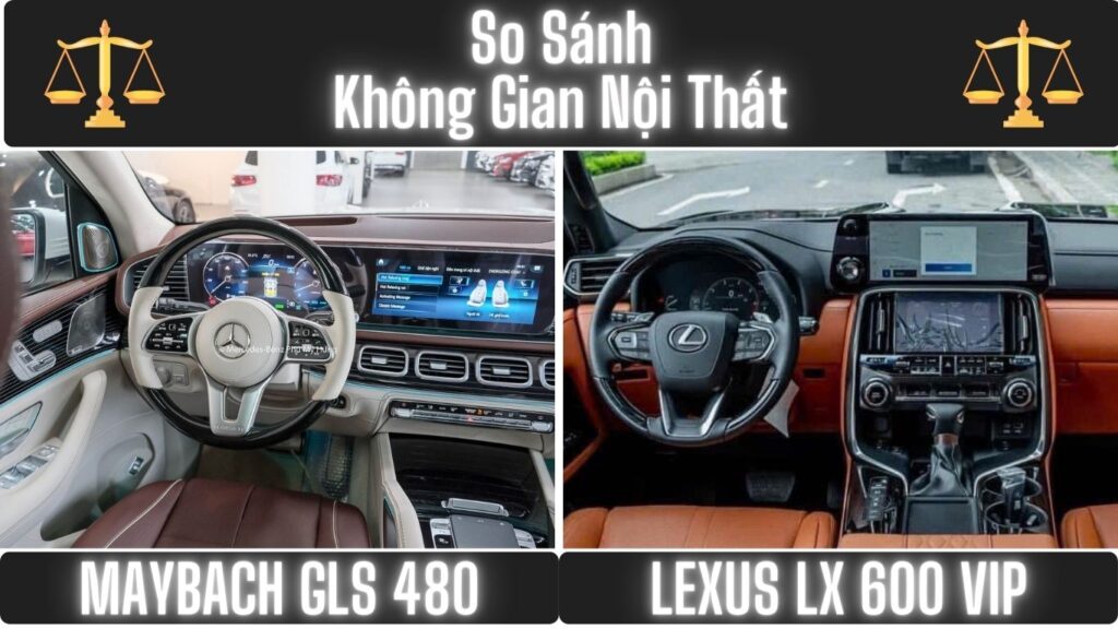 So Sánh Nội Thất Maybach GLS 480 và Lexus LX 600