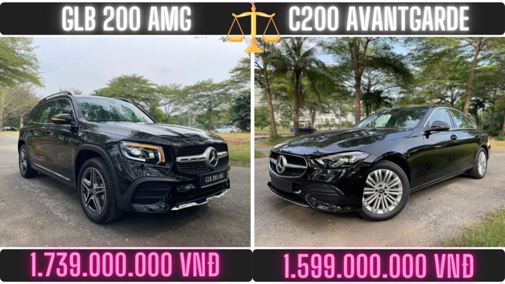 So Sánh Giá Xe Mercedes GLB 200 và Mercedes C200