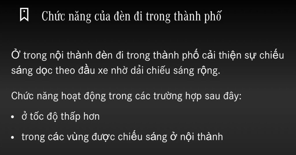 Đèn Digital Light Trên Mercedes GLC 300 4Matic: Công Nghệ Ánh Sáng Đỉnh Cao Den thanh pho tren GLC 300 4Matic Anh sang diu nhe cho do thi