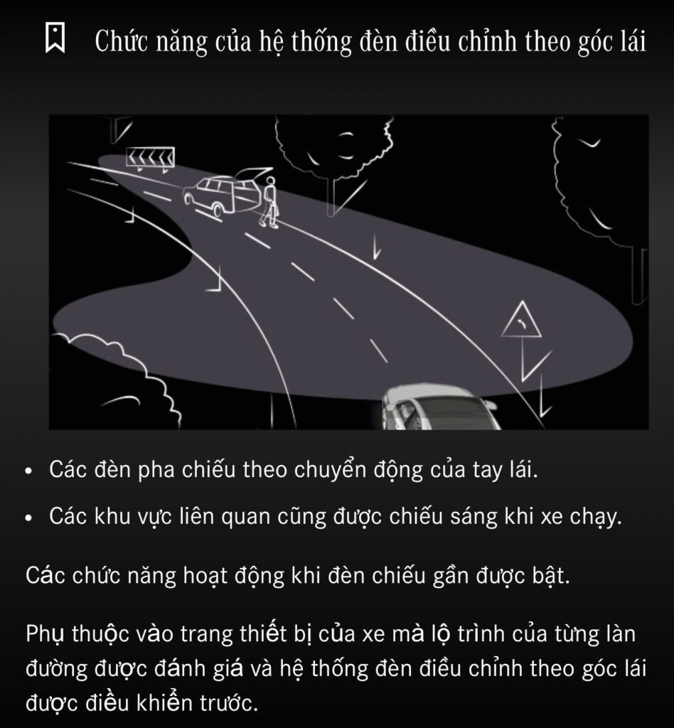 Đèn Digital Light Trên Mercedes GLC 300 4Matic: Công Nghệ Ánh Sáng Đỉnh Cao He thong den tren Mercedes GLC 300 4Matic dieu chinh theo goc lai de tang an toan