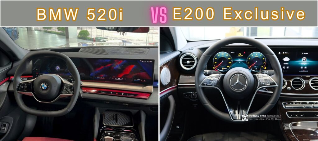 So sánh BMW 520i và Mercedes E200 | Giá Xe, Hiệu Suất 2025 So Sánh BMW 520i và Mercedes E200