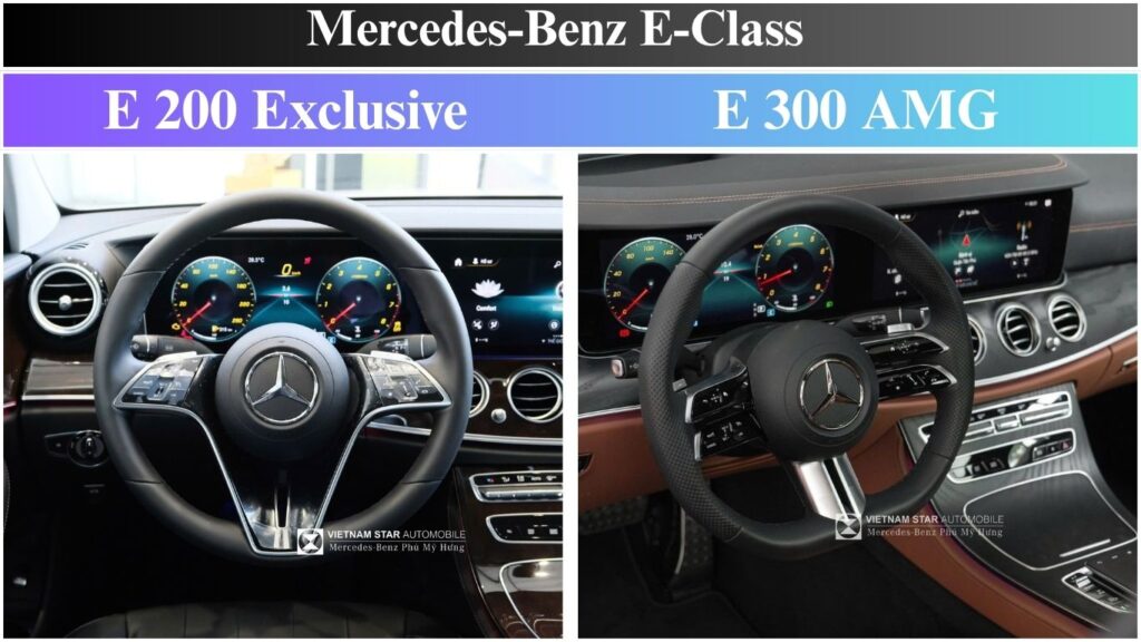 Mercedes E200 Exclusive và E300 AMG | Đánh Giá Và So Sánh Chi Tiết So Sánh Mercedes E200 Exclusive và E300 AMG