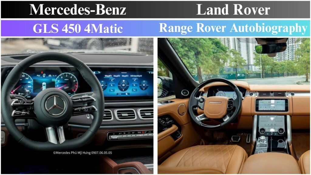 So Sánh Nội Thất Mercedes GLS 450 và Range Rover