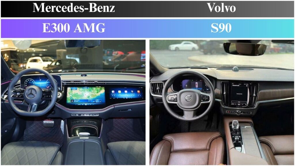 So Sánh Mercedes E300 AMG và Volvo S90 2025: Lựa Chọn Giữa Hiệu Suất và An Toàn So Sánh Nội Thất Mercedes E300 AMG và Volvo S90