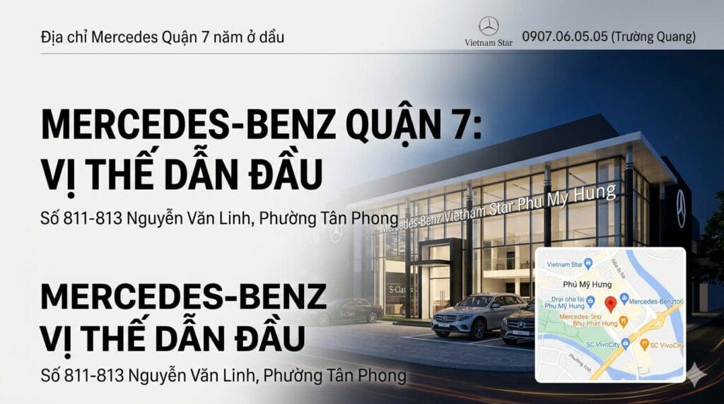 Địa chỉ Mercedes Quận 7 nằm ở đâu? Khám phá không gian mua sắm xe sang đẳng cấp nhất TP.HCM Mercedes Quận 7 nằm ở đâu